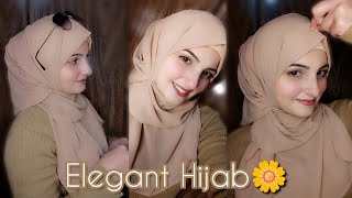 Elegant Hijab Styles  hijab tutorial for round face  chiffon hijab  uroojhijab [upl. by Selyn]