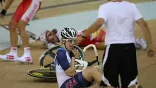 2008 OLYMPIC BLOOPER OMG A heavy crash during womens point [upl. by Letsyrhc285]