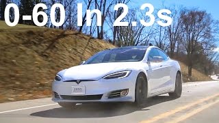 Tesla Model S P100D Review  060mph in 228 seconds [upl. by Kihtrak]