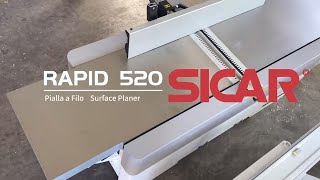 SICAR Jointer Surface Planer Pialla a Filo 520520L 16 Jointer Planer  What Does a Jointer Do [upl. by Adekan]