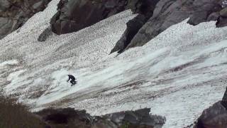 Tuckermans Ravine Trail Ski  July 2 2011 [upl. by Enytnoel]