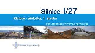 I27 Klatovy přeložka 1 stavba dokumentace stavby 112023 [upl. by Aiki]