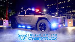 First Tesla Police Cybertruck Introduced by Irvine Police Department [upl. by Elleinet]