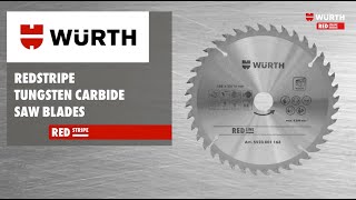 Würth RedStripe  Circular Saw Blades [upl. by Eniagrom]