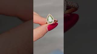 339ct GIA FLGGY VS2 Green Diamond Ring with pink diamond halo [upl. by Nnyrb]