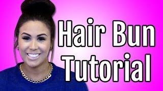 Hair Bun Hairstyles Tutorial  How To Use A Sock Donut or Bun Maker  Kim Kardashian Look [upl. by Lekar47]