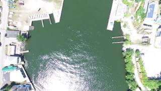 Olcott Beach Inner Harbor  Sailboat Drone Video Footage [upl. by Aubreir320]