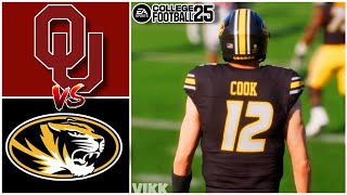 Oklahoma vs Missouri Week 11 Simulation College Football 25 [upl. by Brigida]