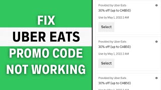 How To FixAdd Uber Eats Promo Codes Not Applied 2024 [upl. by Skelly823]