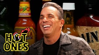 Sebastian Maniscalco Is Thankful While Eating Spicy Wings  Hot Ones [upl. by Odnesor305]