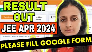 JEE APRIL 2024 RESULT OUT jee nehamamsarmy [upl. by Dowell]