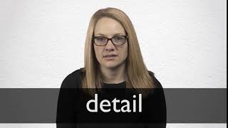 How to pronounce DETAIL in British English [upl. by Ciapas372]