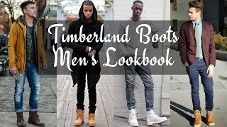 How To Style Mens Timberland Boots Winter 2018  LOOKBOOK [upl. by Adroj]