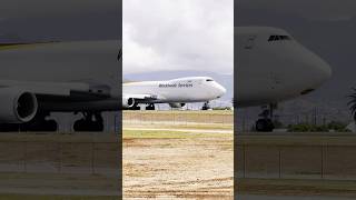 UPS B747 taxiing outbound in HNL Int’l Airport ups cargoplane hnlairport planespotting 2024 [upl. by Dlanod288]