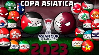 así fue la COPA ASIATICA de QATAR 2023 countryballs [upl. by Enomad]