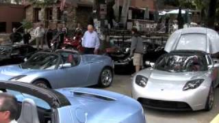 Tesla Roadster Rally HD 30 Cars [upl. by Gnouhk]