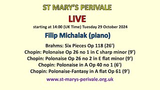 St Marys Perivale LIVE  Filip Michalak piano [upl. by Latsirk471]