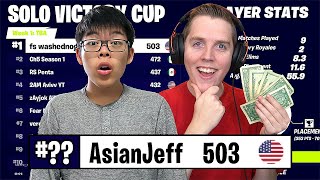 I Tried Coaching AsianJeff To Solo EARNINGS Fortnite [upl. by Meghan]