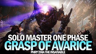 Solo Master One Phase Grasp of Avarice Dungeon Boss Phryzhia the Insatiable Destiny 2 [upl. by Olive360]