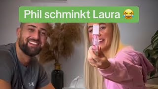 Phil schminkt Laura 😂 [upl. by Adaj]