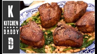 Lamb Chops Rosemary amp Garlic Beans  Kitchen Daddy [upl. by Ruy]