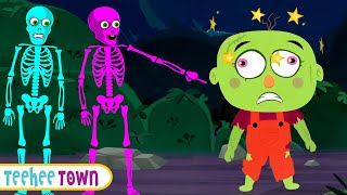 Skeletons And Funny Zombie Song 💀 Spooky Scary Skeletons Song By Teehee Town [upl. by Tremml]