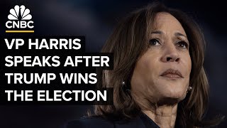 VP Kamala Harris speaks after Donald Trump wins the presidential election — 1162024 [upl. by Keelia]