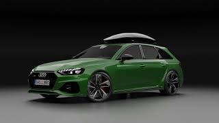 Audi RS4 2022 B95  Blender Light Animation [upl. by Nowahs848]