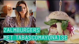 24Kitchen  Jet’s zalmburgers met tabascomayonaise  Gourmet Specials [upl. by Aisatsan]