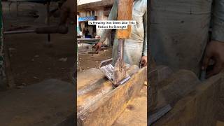 Does pressing iron sheet like this reduce it strength hydraulic hydraulicpress restoration [upl. by Justine]