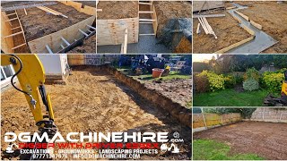 Site Preparation  Footings  Concrete Pour Full Job  Operated Plant Hire Essex Digger2Hirecouk [upl. by Solegna]