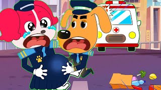 Labrador Family Welcomes a New Member  Labrador Married Life Story  Sheriff Labrador Animation [upl. by Iams]