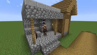 How to build a Minecraft Village WeaponsmithBlacksmith 114 plains [upl. by Jarlathus]