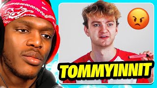 KSI Reacts To TommyInnit Vs Logan Paul [upl. by Haym]