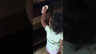 Does your baby clean too cutebabies babygirlfunnyvideoshorts blackbabies reels youtibeshorts [upl. by Notxap139]