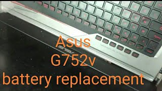 Battery Replacement ASUS rog G752v gaming Laptop [upl. by Reid]