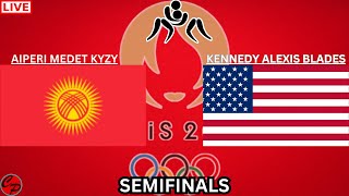 2024 PARIS OLYMPICS KGZ AIPERI MEDET KYZY VS USA KENNEDY ALEXIS BLADES WOMEN WRESLING LIVE GAME CAST [upl. by Aniled]