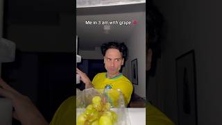 ME EVERYTIME WITH GRAPE🍇💀grape food challenge night shelove [upl. by Alaunnoif]