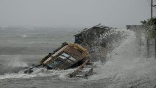 Powerful Typhoon Smashes Philippines [upl. by Acie152]