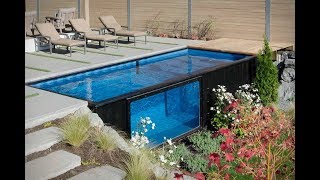 How To Build A Swimming Pool from Shipping Container [upl. by Lleret]