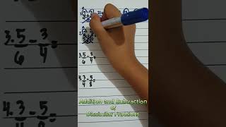 Addition and Subtraction of Dissimilar Fractions [upl. by Koloski227]