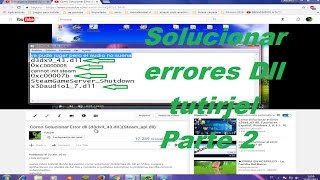 Como Solucionar Error dll d3dx943dll Steamapidll Parte 2 [upl. by Inge]