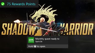 Shadow Warrior 2 Monthly Xbox Game Pass Quest Guide  Get 10000 Money [upl. by Harte]