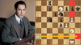 The Queen Hunt  Capablanca vs Black  Rice Memorial 1916 [upl. by Godden938]