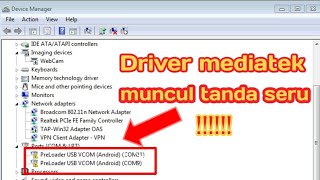 mediatek preloader usb vcom muncul tanda seru [upl. by Tutt]