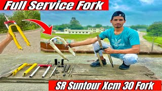 How To Service MTB Suspension  SR SuntourFork amp XCM  Firefox in Hindi Indian Cycle [upl. by Ettezyl302]