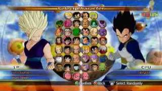 DragonBall Raging Blast Summon Shenron  All Characters In Select Screen 【HD】 [upl. by Young195]