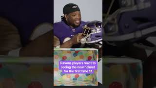 Ravens players react to their brand new helmets 🤩 via ravensTT shorts [upl. by Eilata]