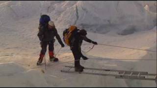 Erik crosses a ladder that spans a crevasse [upl. by Egiarc703]