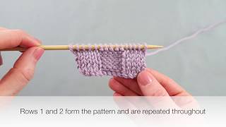 How to knit 5x5 Rib Stitch [upl. by Andie]